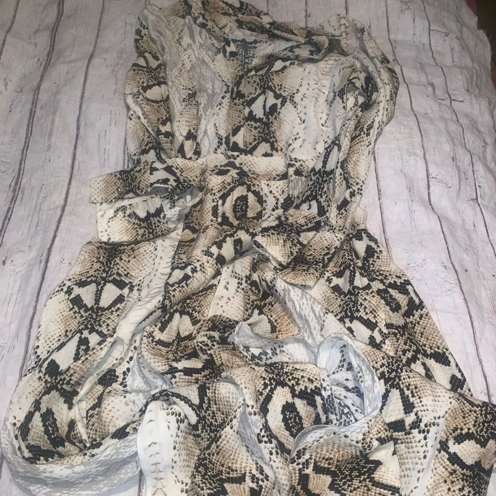 Topshop snakeskin print midi dress 2